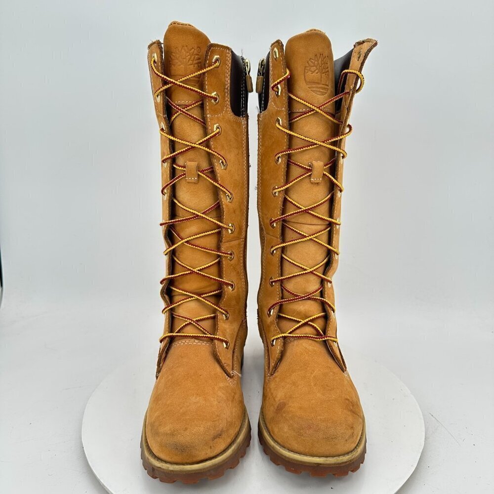 Timberland Asphalt Trail Women Size 4.5 83980 Brown Tall Lace Side Zipper Boot - Picture 2 of 13